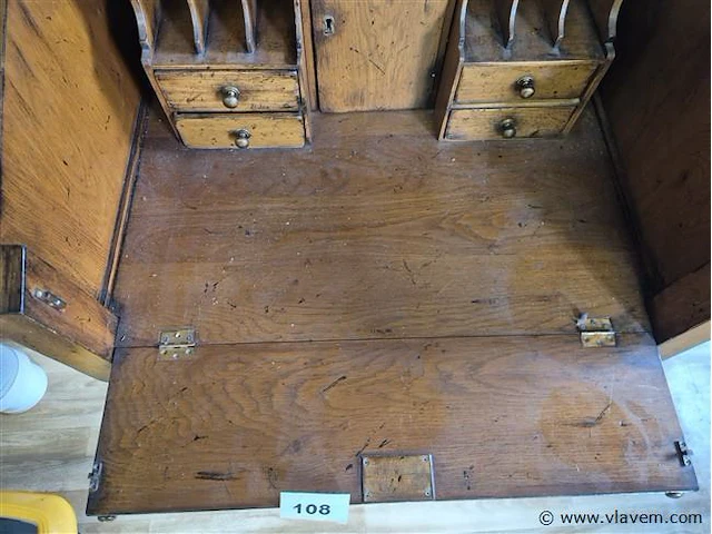 Eiken bureaumeubel 56x82x116cm - afbeelding 3 van  6
