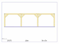 Eiken carport - gemonteerd beursmodel - afbeelding 5 van  26