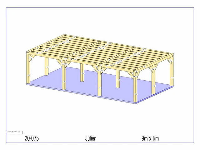 Eiken carport - gemonteerd beursmodel - afbeelding 9 van  26