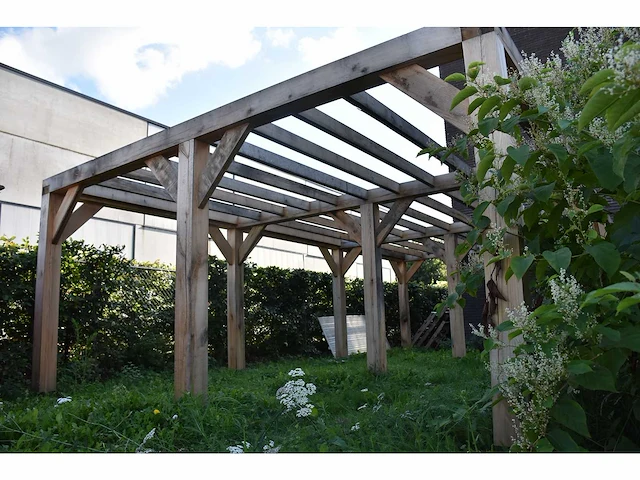 Eiken carport - gemonteerd beursmodel - afbeelding 10 van  26