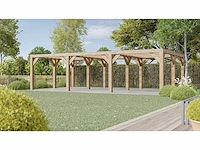Eiken carport - gemonteerd beursmodel