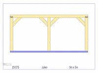 Eiken carport - gemonteerd beursmodel - afbeelding 20 van  26