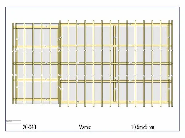 Eiken carport 10,5x5,5 - afbeelding 10 van  20