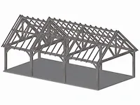 Eiken carport 10,5x5,5m - afbeelding 4 van  20