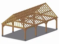 Eiken carport 10x5,5 - afbeelding 12 van  25
