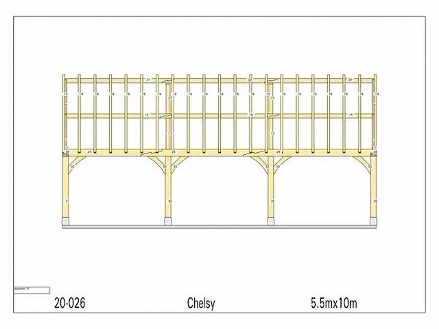 Eiken carport 10x5,5 - afbeelding 6 van  25