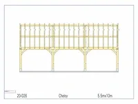 Eiken carport 10x5,5 - afbeelding 6 van  25