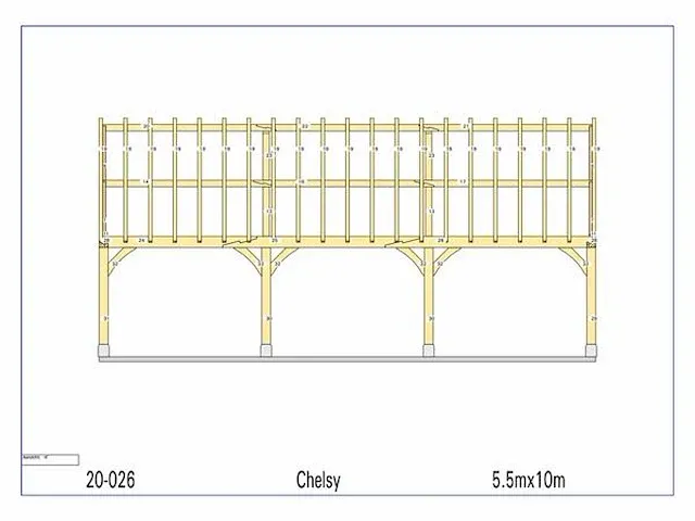 Eiken carport 10x5,5 - afbeelding 7 van  25