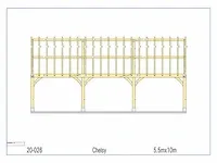 Eiken carport 10x5,5 - afbeelding 7 van  25