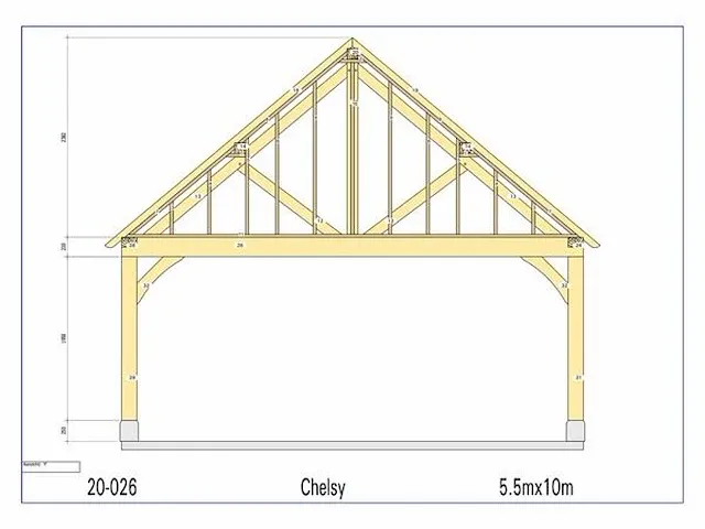 Eiken carport 10x5,5 - afbeelding 8 van  25