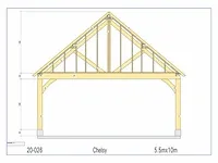 Eiken carport 10x5,5 - afbeelding 8 van  25