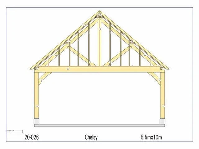 Eiken carport 10x5,5 - afbeelding 9 van  25