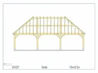 Eiken carport 10x5,5 - afbeelding 6 van  21