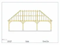 Eiken carport 10x5,5 - afbeelding 7 van  21