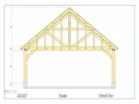 Eiken carport 10x5,5 - afbeelding 8 van  21