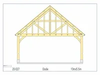Eiken carport 10x5,5 - afbeelding 9 van  21