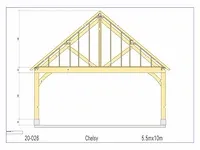 Eiken carport 10x5,5m - afbeelding 23 van  24