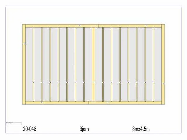 Eiken carport 8x4,5m - afbeelding 2 van  22
