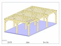 Eiken carport 9x5 - afbeelding 2 van  22