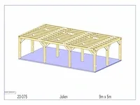 Eiken carport 9x5 - afbeelding 3 van  22