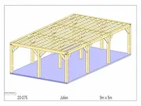 Eiken carport 9x5 - afbeelding 5 van  22