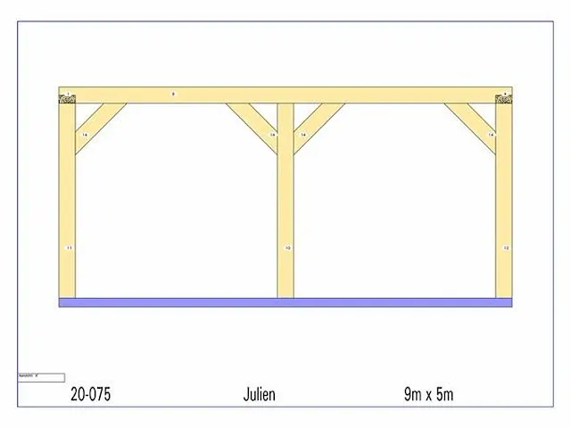 Eiken carport 9x5 - afbeelding 6 van  22