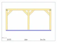 Eiken carport 9x5 - afbeelding 6 van  22