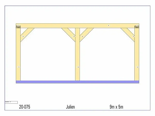 Eiken carport 9x5 - afbeelding 7 van  22