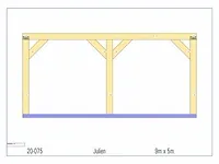 Eiken carport 9x5 - afbeelding 7 van  22