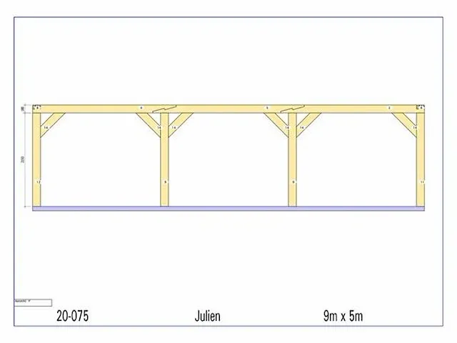 Eiken carport 9x5 - afbeelding 8 van  22