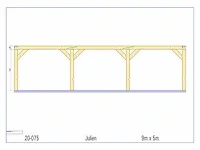 Eiken carport 9x5 - afbeelding 8 van  22