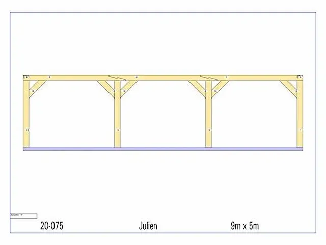 Eiken carport 9x5 - afbeelding 9 van  22