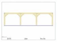 Eiken carport 9x5 - afbeelding 9 van  22