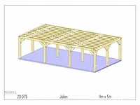 Eiken carport 9x5 - afbeelding 17 van  22