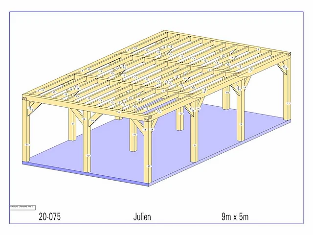 Eiken carport - afbeelding 10 van  17