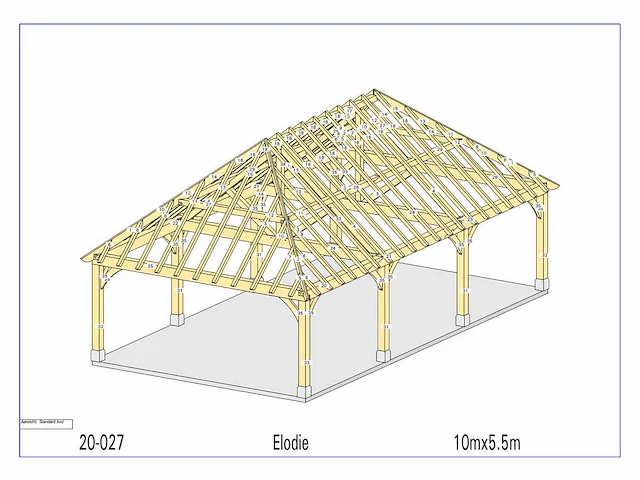 Eiken carport - afbeelding 14 van  17