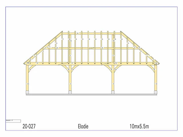 Eiken carport - afbeelding 15 van  17