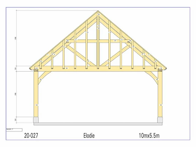 Eiken carport - afbeelding 16 van  17