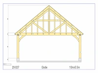 Eiken carport - afbeelding 16 van  17