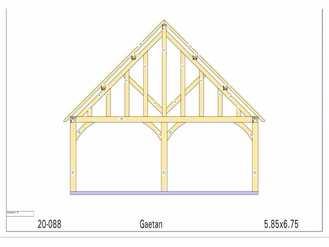 Eiken carport - afbeelding 2 van  17