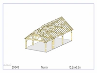 Eiken carport - afbeelding 12 van  19