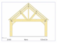 Eiken carport - afbeelding 16 van  19