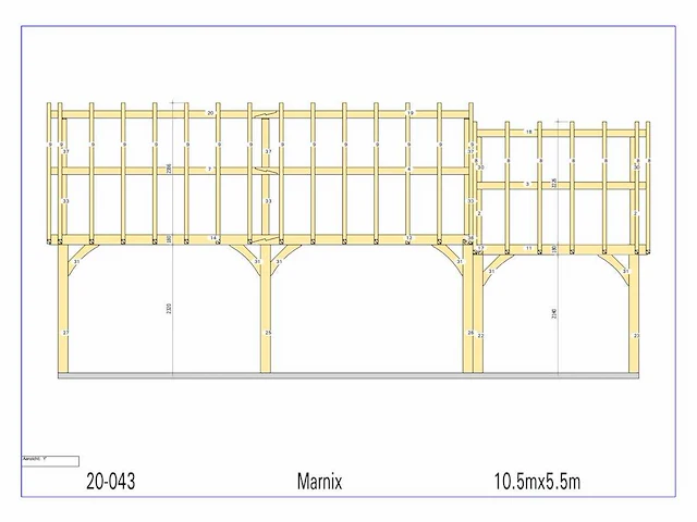 Eiken carport - afbeelding 18 van  19