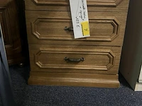 Eiken commode met spiegel en 3 lades - afbeelding 3 van  4