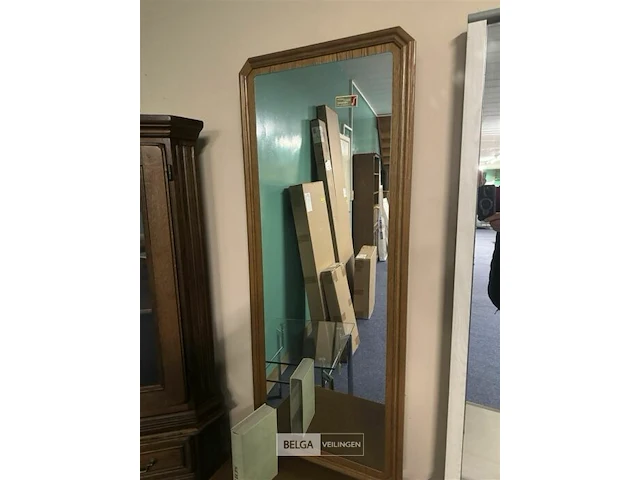 Eiken commode met spiegel en 3 lades - afbeelding 4 van  4