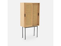 Eiken dressoir met 2 rieten deuren - afbeelding 3 van  8