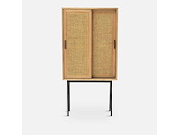 Eiken dressoir met 2 rieten deuren - afbeelding 4 van  8