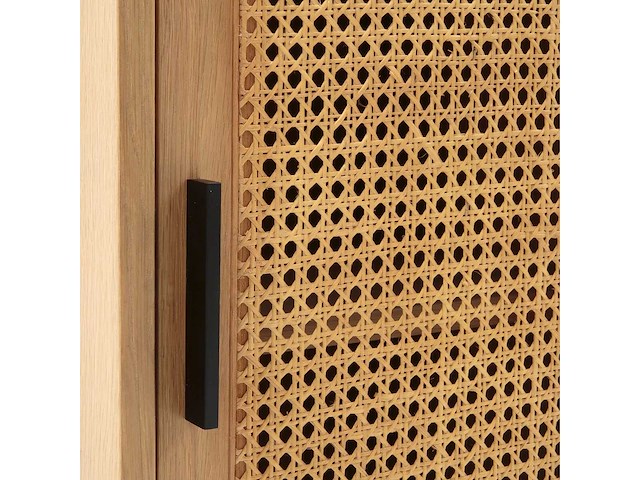 Eiken dressoir met 2 rieten deuren - afbeelding 5 van  8