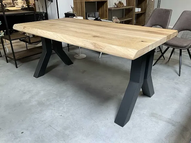 Eiken eetkamertafel 180x100 - afbeelding 1 van  6