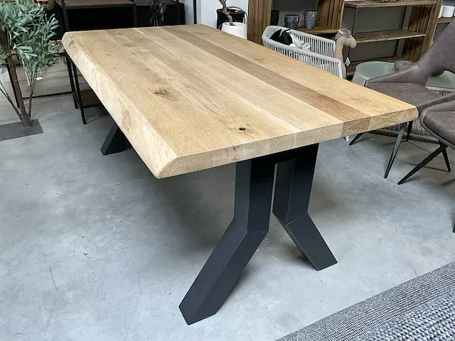 Eiken eetkamertafel 180x100 - afbeelding 2 van  6